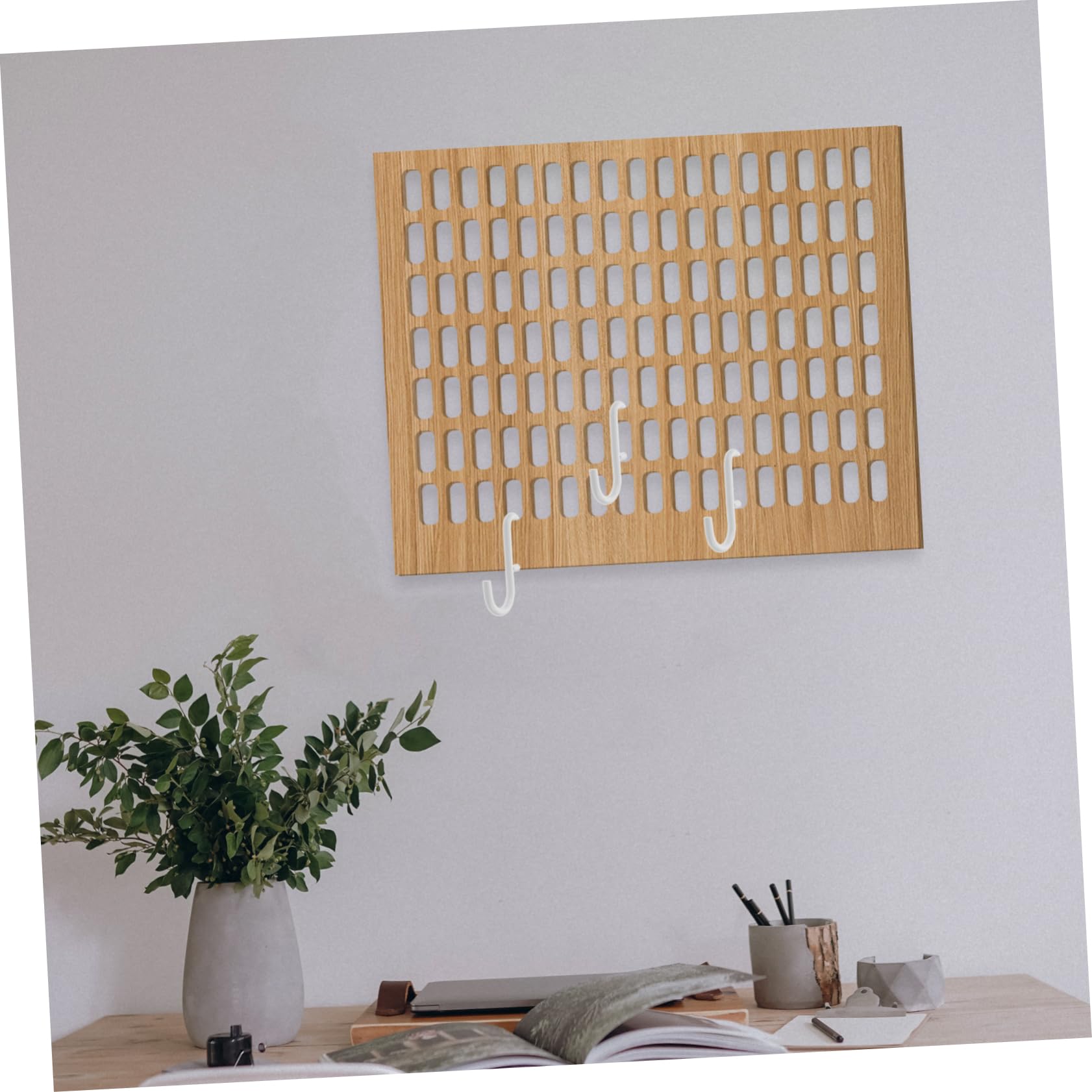 BELLIFFY 5-Pack White D-Shaped Pegboard Hooks - Heavy Duty Wall Mount Storage Hooks for Garage, Bedroom & Kitchen Organization - Perfect for Hanging Tools, Utensils & Home Decor
