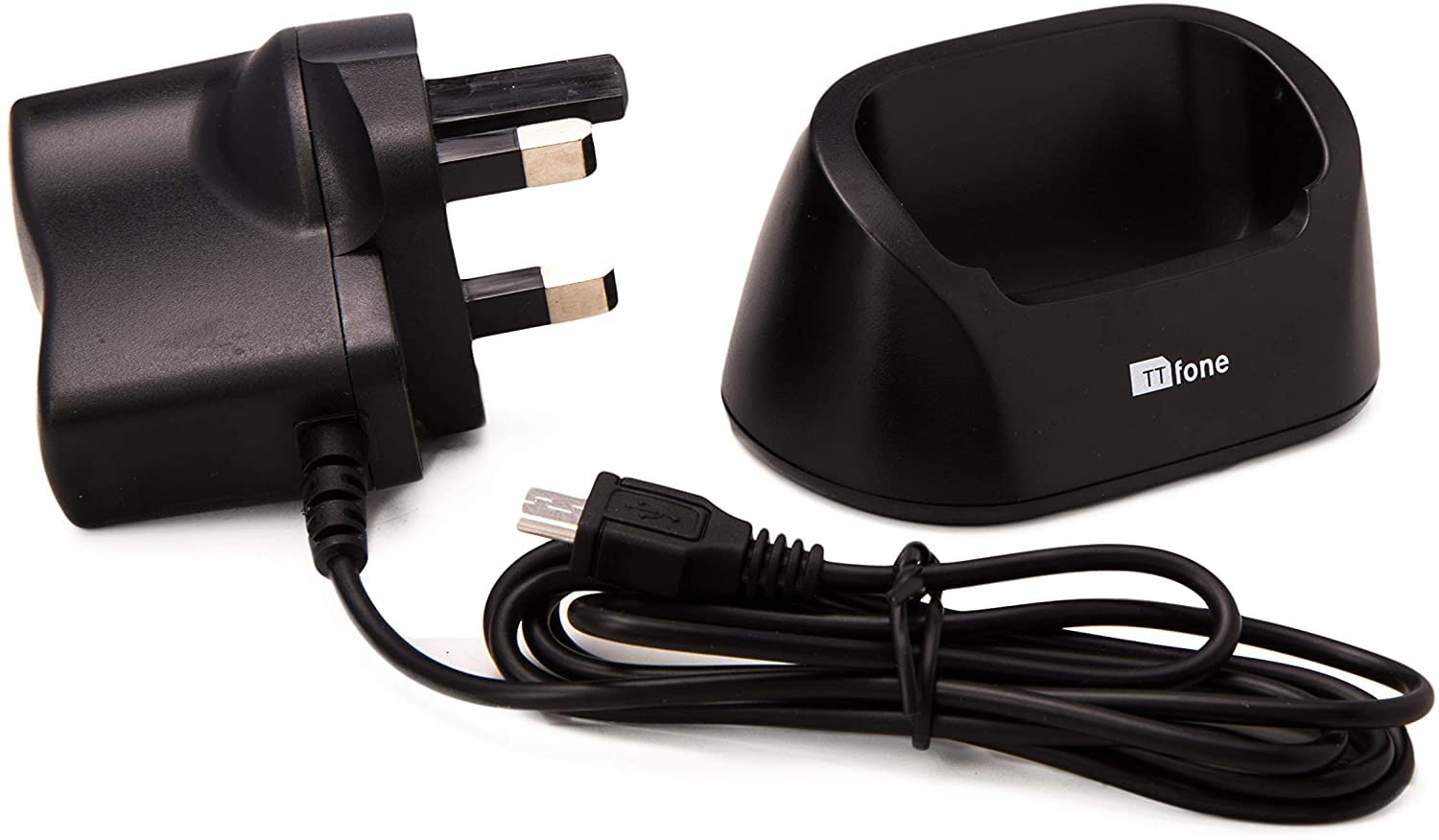 TTfone TT970 Docking Station with Fast Charger - Universal Phone Stand for iPhone, Samsung, Android - Perfect for Home, Office, and Car Use