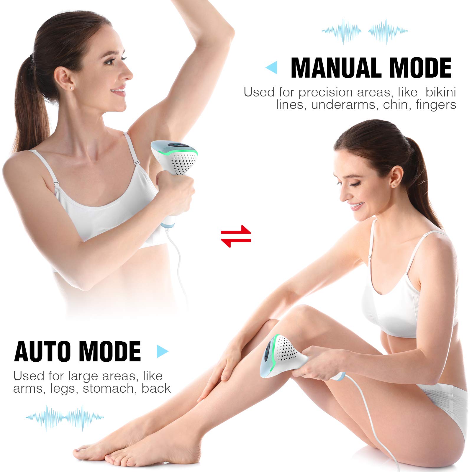 IMENE Painless IPL Laser Hair Removal Device for Women & Men - Permanent Hair Remover for Bikini, Legs, Arms, Armpits - Most Effective IPL Technology (Intense Pulsed Light) - At-Home Hair Removal Solution for Smooth Skin