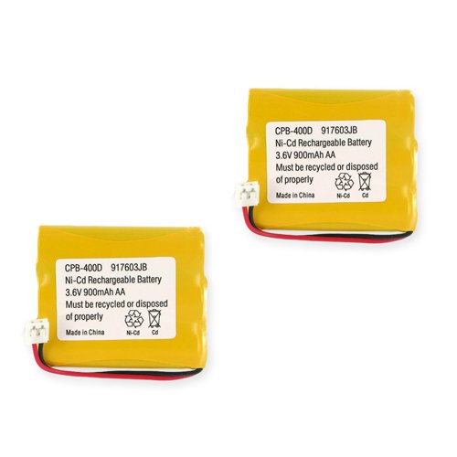 Synergy Digital Cordless Phone Batteries - 2 Pack EM-CPB-400D Replacement Batteries for Vtech V2600 Cordless Phone | Long Lasting Power for Home & Office Use