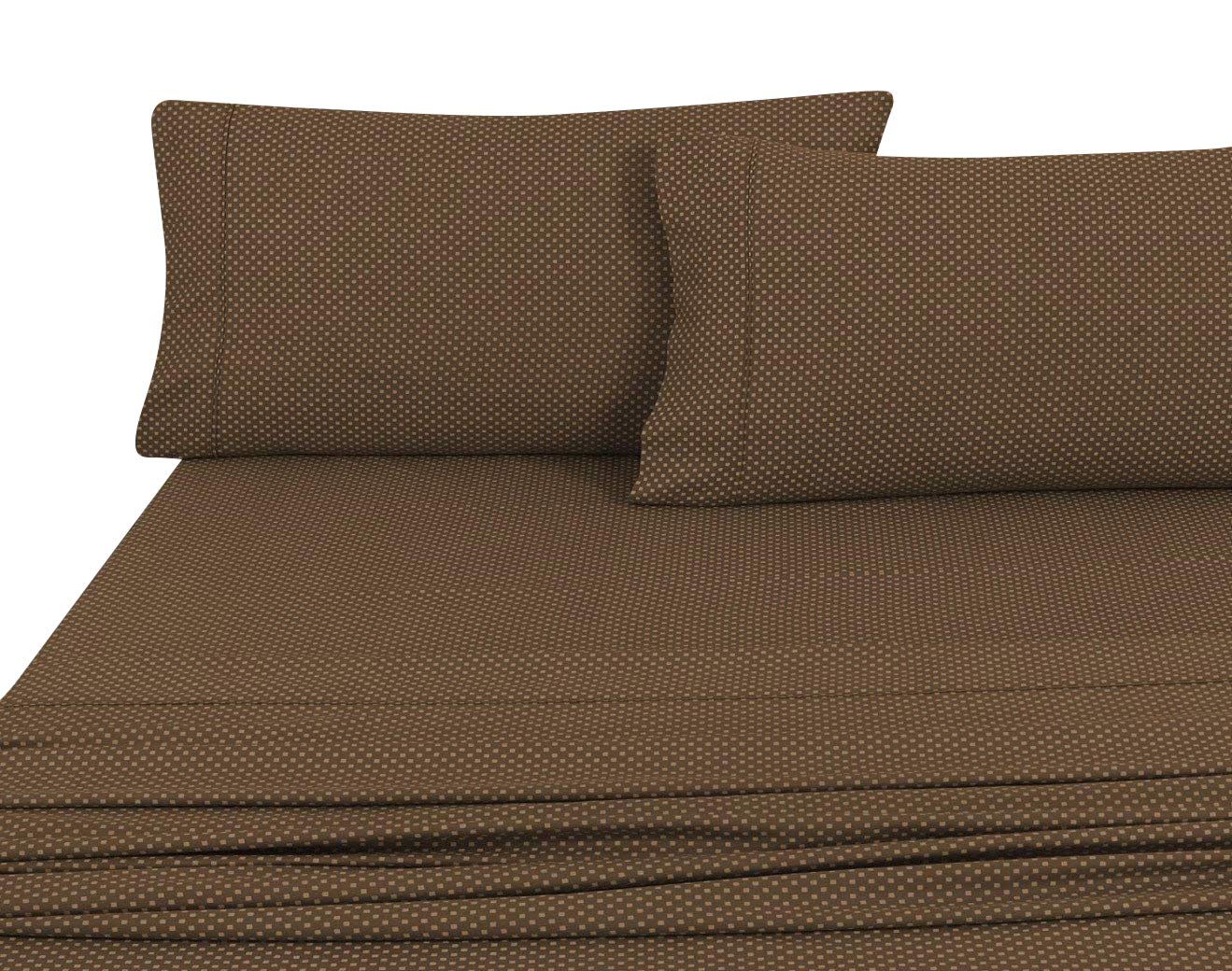 800 Thread Count 100% Egyptian Cotton Sheet Set - Wrinkle Resistant, Twin Size, Brown | Luxury Bedding for Master Bedroom & Guest Room | Home Sweet Home Dreams Inc Regency Club Collection