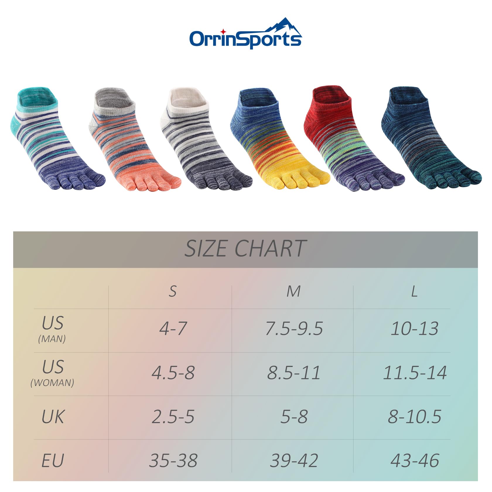 Breathable Cotton Toe Socks for Men & Women - 3 Pairs Five Finger Ankle Running Socks for Yoga, Hiking & Sports Activities