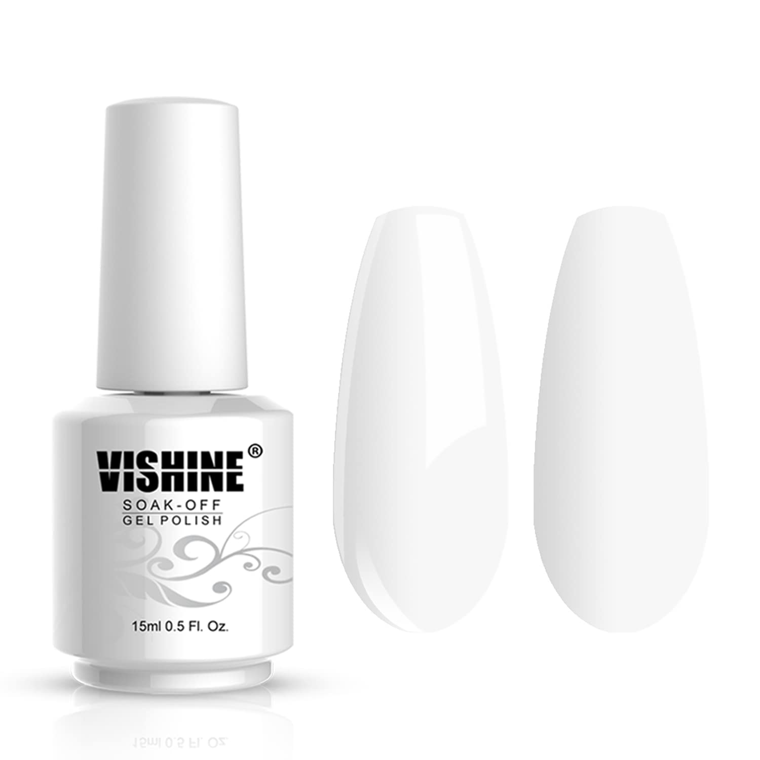 Vishine Professional UV LED Nail Lamp & Gel Polish Kit - 4 Long-Lasting Colors for Salon-Quality Manicures at Home (C183) | Perfect for DIY Nail Art, Gel Extensions & French Manicures