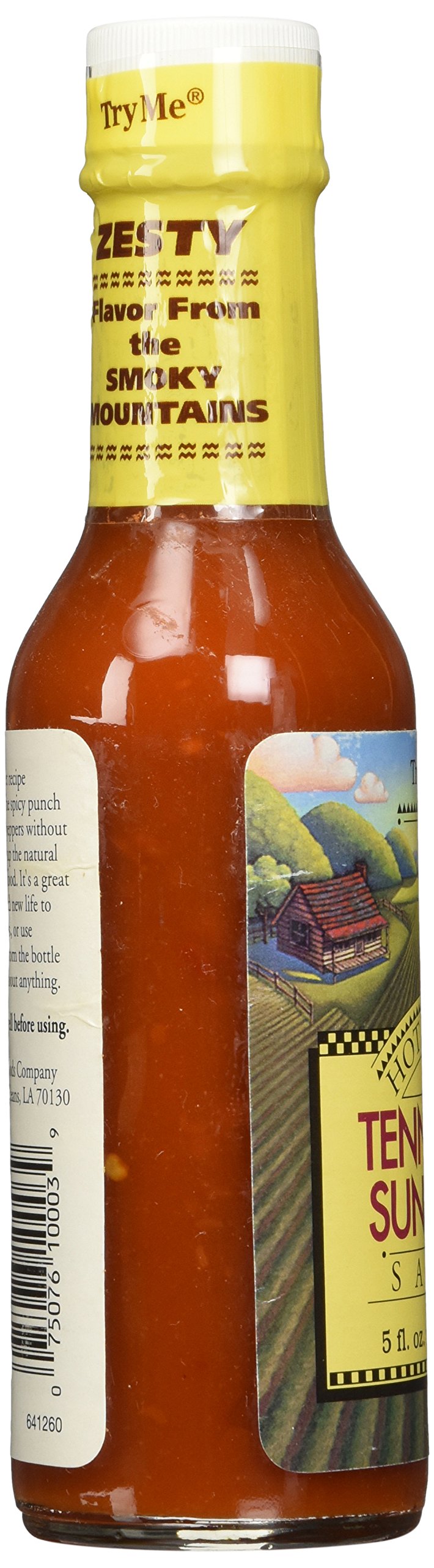 TryMe Tennessee Sunshine Hot Pepper Sauce - 5 oz. Bottle (Pack of 6) | Spicy Flavor for Wings, Tacos, Burgers & BBQ | Made in USA