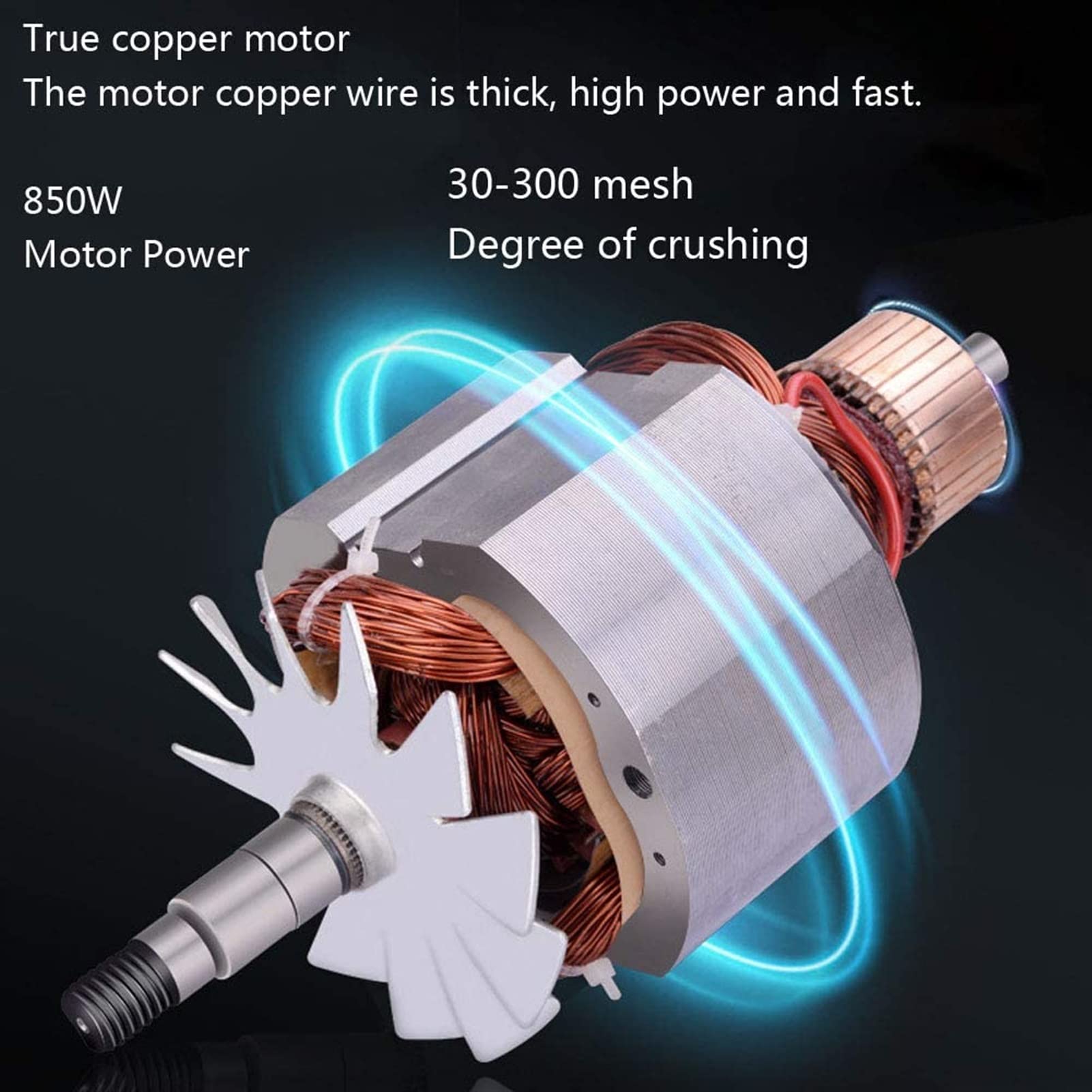 **850W Electric Grain Mill Grinder - 150G Stainless Steel Powder Machine for Coffee Beans, Herbs & Spices | Perfect for Home Baking, Healthy Cooking & DIY Flour Making**