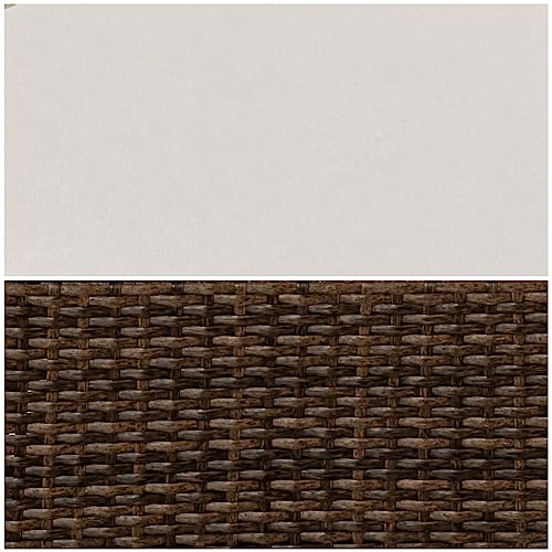 Brown Wicker&white Cusion