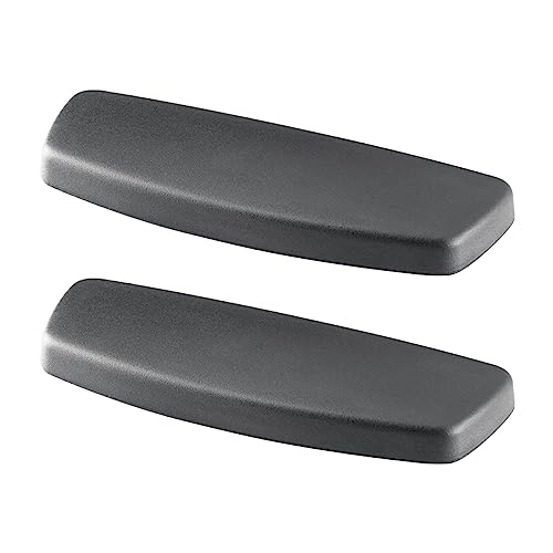 Office Chair Armrest Replacement Pads - 4 Inch PU Leather Cushion Caps for Mesh Computer Chairs (1 Pair, Style A) - Durable Accessory with Mounting Holes for Home & Office Workspace Comfort