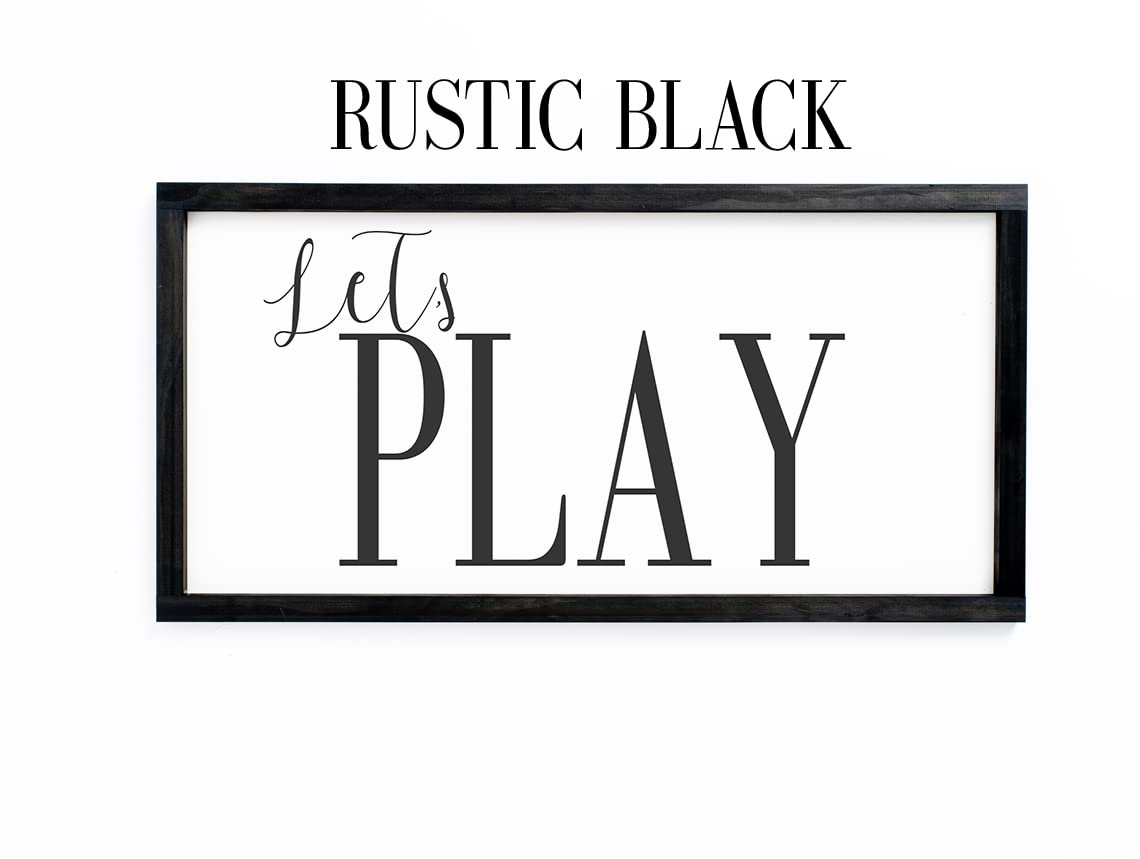 Playroom Wall Decor - Let's Play Sign for Kids' Playroom - Playroom Wall Art & Play Sign - Perfect for Nursery, Daycare, or Home Play Area