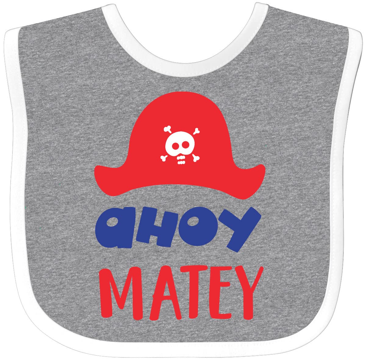 Ahoy Matey Pirate Hat Baby Bib - Skull & Bones Design - Soft & Comfortable for Infants - Perfect for Pirate Themed Parties, Halloween Costumes, and Playtime Dress-Up