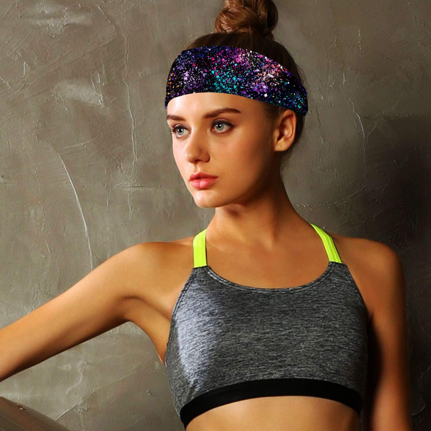 Non-Slip Breathable Headbands for Men & Women - 4 Pack Sweat Bands for Running, Yoga, Gym, Workout - Durable Sports Headbands for Outdoor Exercise & Jogging - Perfect for Active Lifestyles & Fitness Enthusiasts