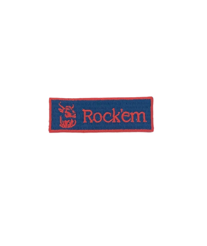 2024 Rock'em Rectangle Hat Patch - Premium Embroidered Iron-On Patch for Caps, Jackets & Bags - Perfect for DIY Fashion, Gifts & Customization