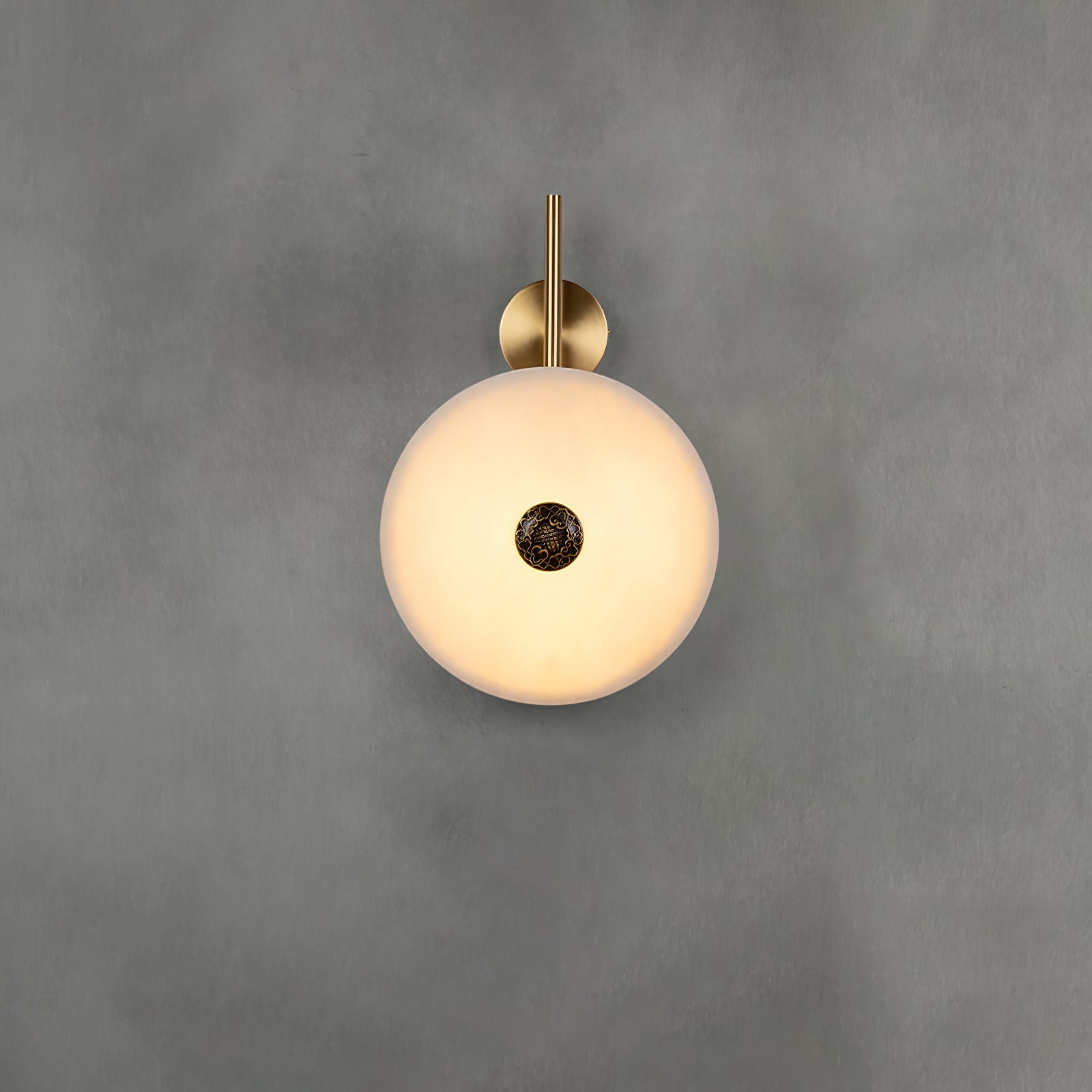 Alabaster Eclipse Wall Light - Modern Minimalist Sconce for Bedroom, Living Room & Hallway - Energy Efficient LED Lighting Fixture