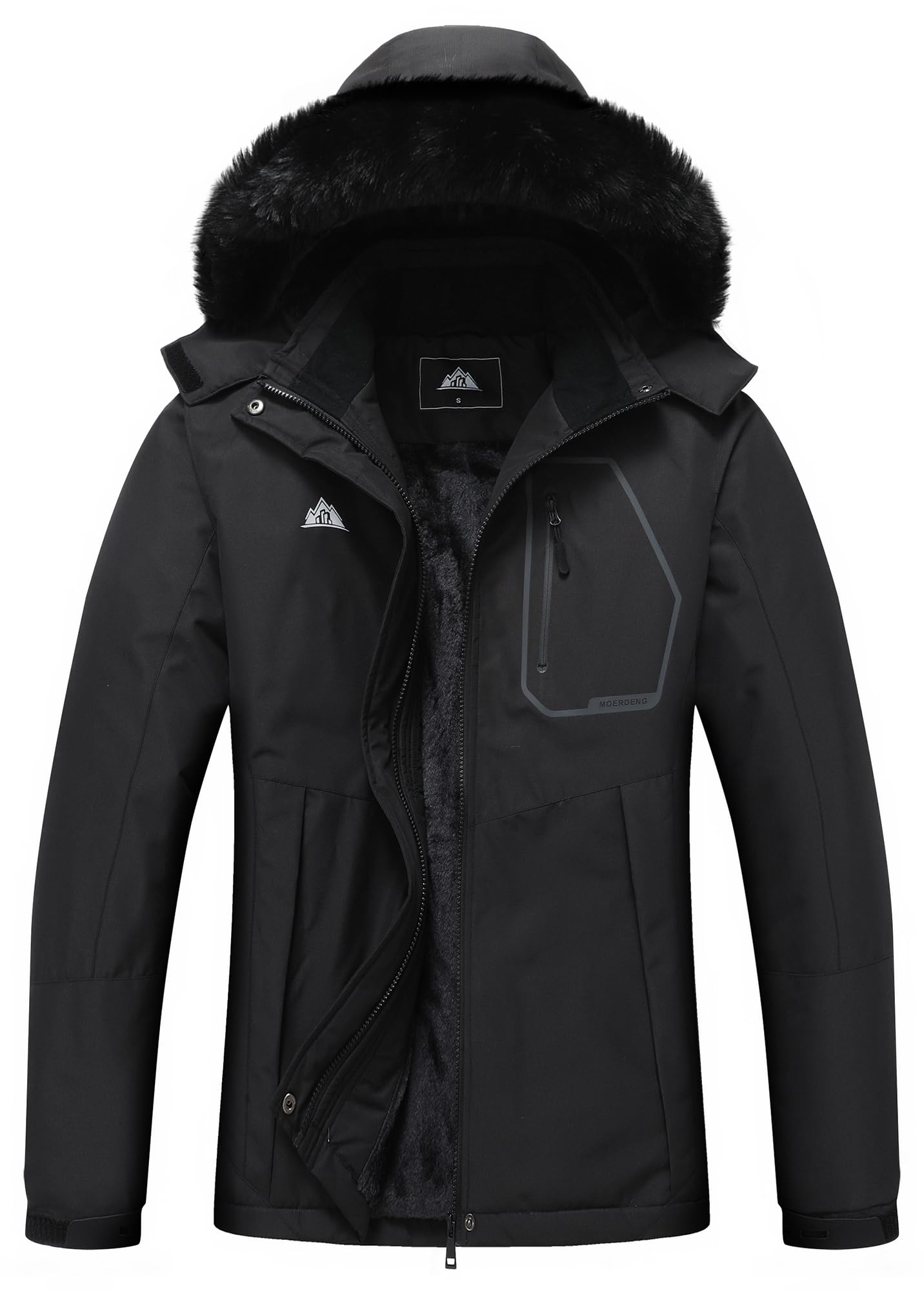 MOERDENG Women's Insulated Waterproof Ski Jacket - Warm Winter Snowboarding Coat with Softshell for Hiking & Outdoor Activities | Perfect for Skiing, Snowboarding & Cold Weather Adventures
