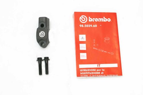 Brembo LH Threaded Mirror Mount for Brembo Master Cylinders - Left Hand Threaded Motorcycle Mirror for Harley, Ducati, BMW - Perfect for Cruisers & Touring Bikes