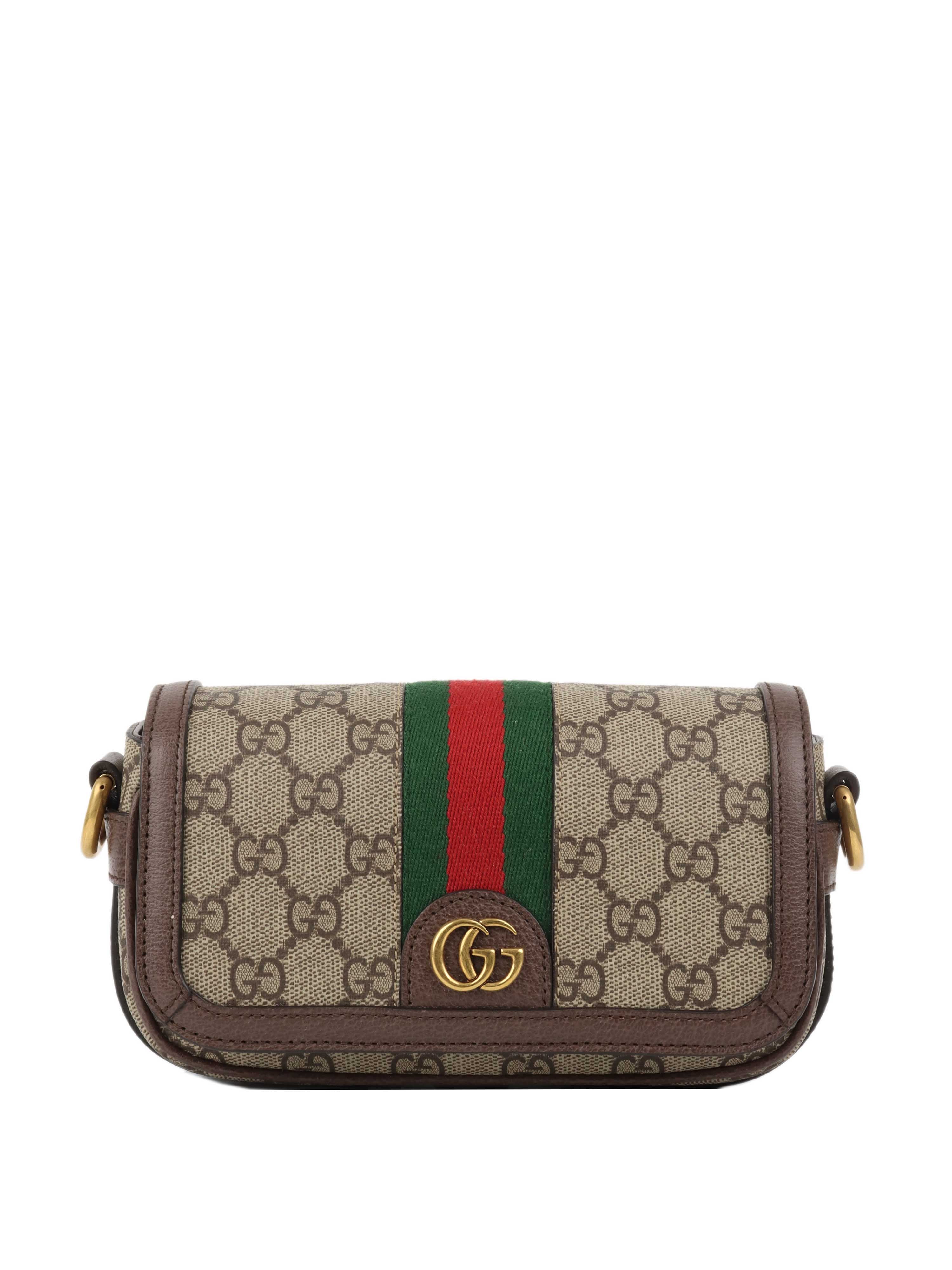 Gucci Ophidia Super Mini Shoulder Bag for Women | GG Canvas & Leather Crossbody Purse | Perfect for Date Night, Travel & Everyday Use