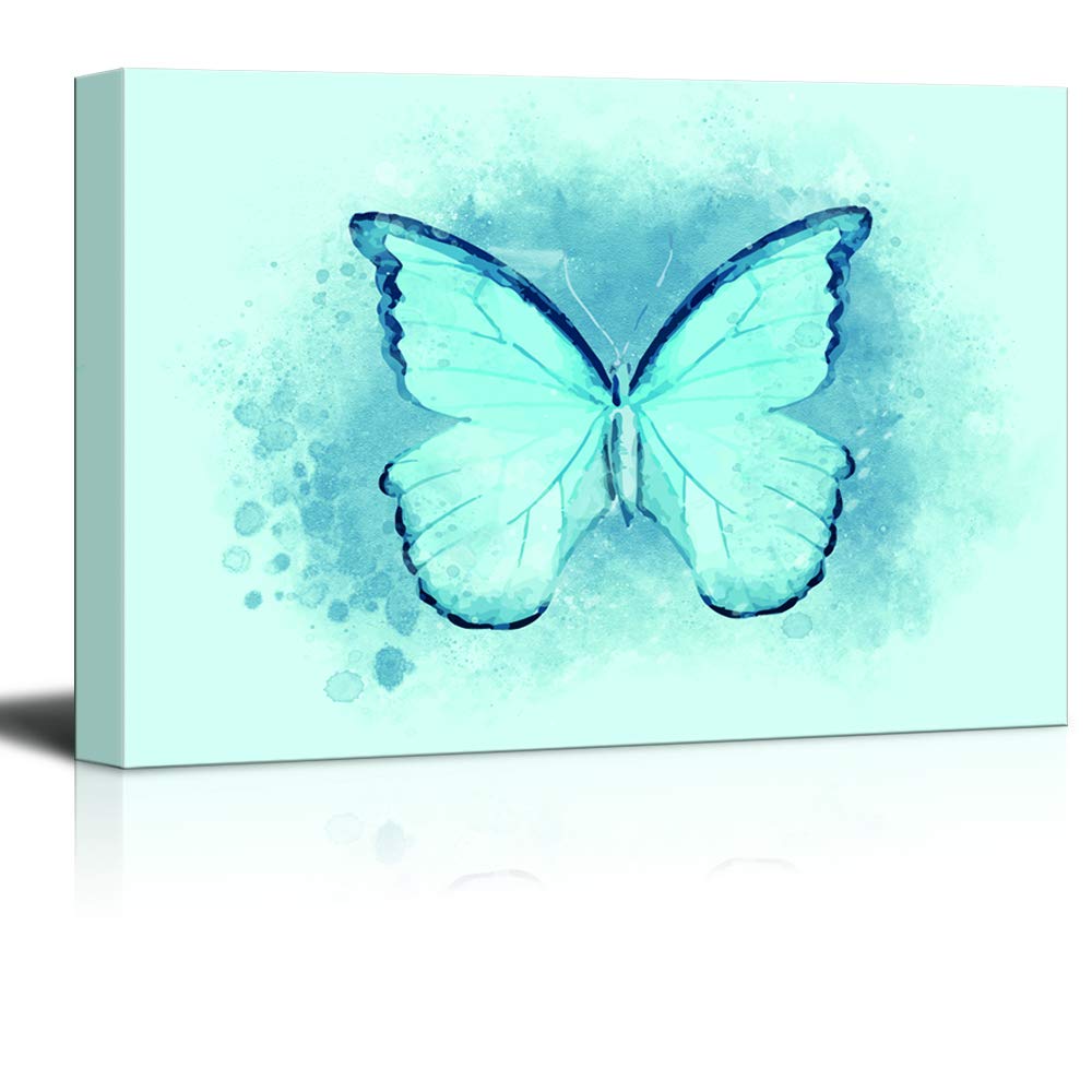 Vibrant Colorful Butterfly Canvas Wall Art - 24x36 Inches Framed Print for Home Decor, Bedroom & Living Room | Nature-Inspired Wall Decor for Modern Interior Design