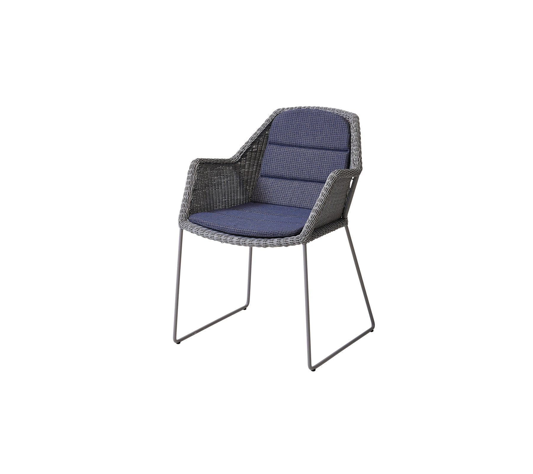 Breeze Outdoor Dining Weave Chairs Set of 2 - Lightweight Patio Furniture for Backyard, Poolside & Garden - Weather-Resistant Wicker Dining Chairs with Cushions