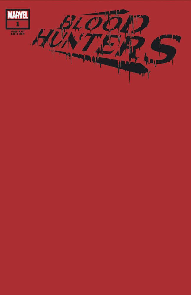 Blood Hunters #1 Blood Red Blank Variant [Bh] - Exclusive Collectible Comic Book for Marvel Fans & Comic Enthusiasts | Perfect for Display, Gifts, and Comic Book Collections