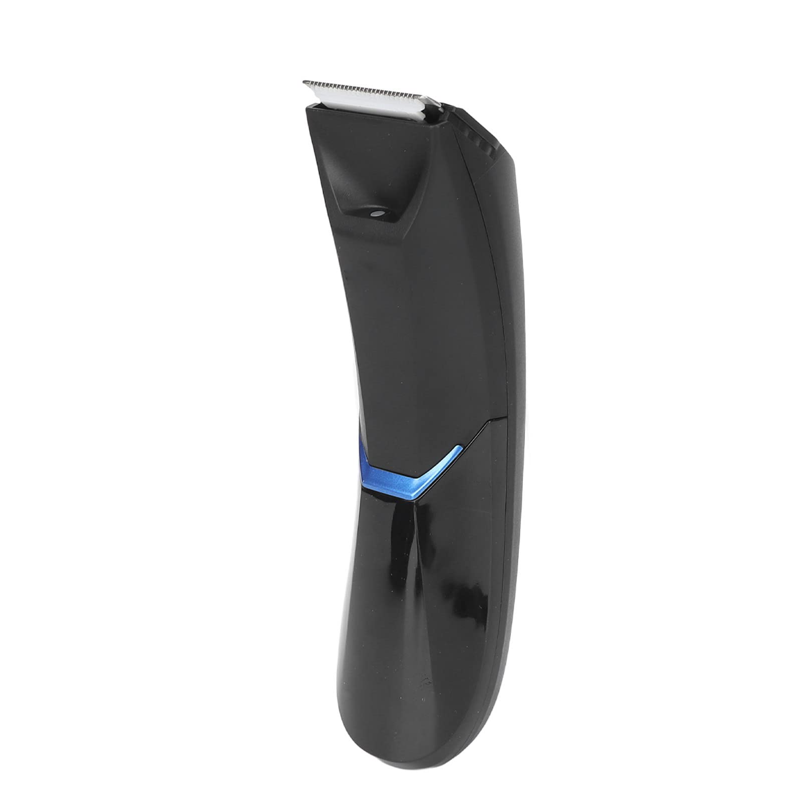 Electric Body Hair Trimmer for Men - Waterproof Stainless Steel R-Shaped Blade with 2 Guide Combs & LED Light - Perfect for Private Areas, Chest, Back & Body Grooming at Home or Travel