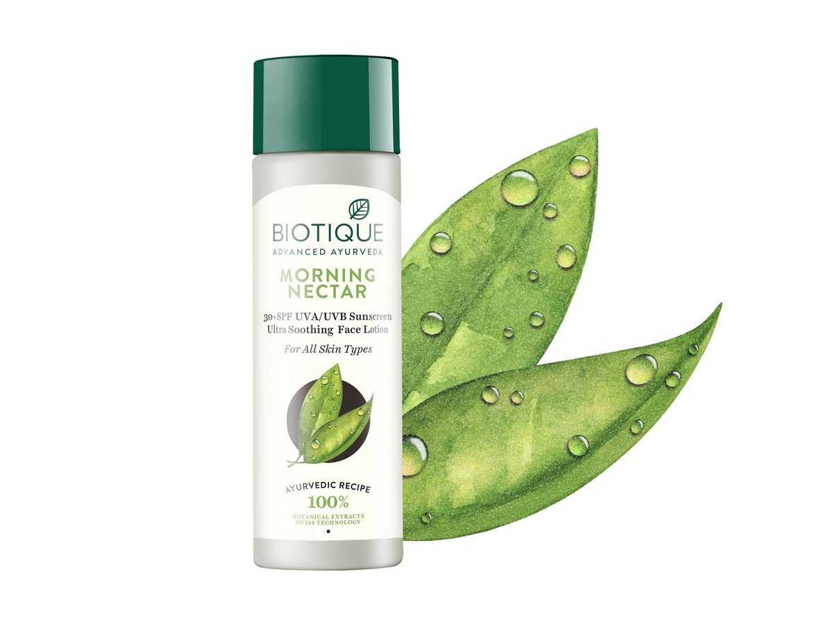 Biotique Bio Honey Gel Refreshing Foaming Face Cleanser & Bio Morning Nectar Sunscreen SPF 30+ - 120ml Each | Gentle Daily Skincare Routine for Oily & Sensitive Skin | Perfect for Morning & Night Use