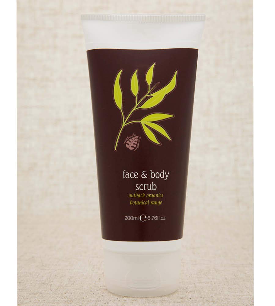 Outback Organics Natural Face & Body Scrub - 200ml Exfoliating Cleanser for Smooth Skin | Perfect for Daily Skincare Routine & Spa Treatment at Home