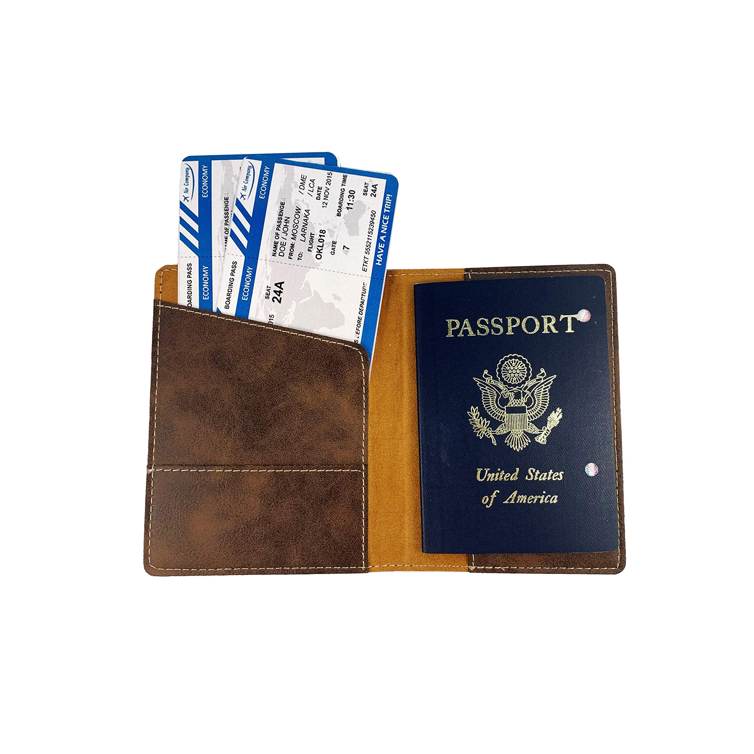 O'Neill Irish Coat of Arms Genuine Leather Passport Holder - Travel Wallet for Men & Women - Perfect for International Trips, Airports and Document Protection
