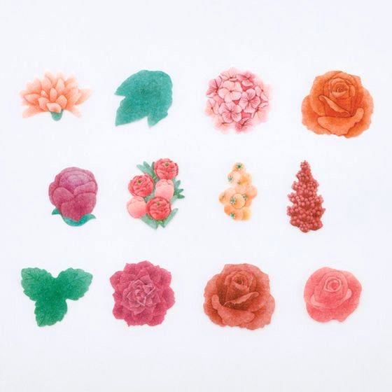 Elegant Pink Rose Bouquet Washi Tape Roll - Floral Decorative Stickers for Scrapbooking, Journaling, and DIY Crafts