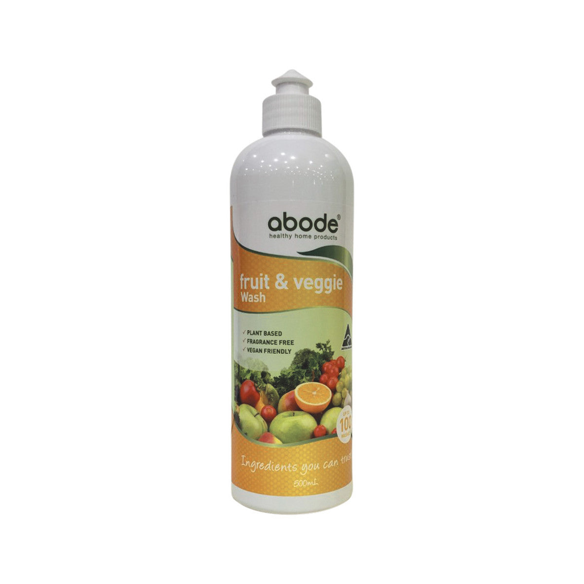 Abode Fruit and Veggie Wash 500ml - Natural Produce Cleaner for Organic Fruits & Vegetables | Perfect for Pre-Washing Berries, Leafy Greens & Family Meals