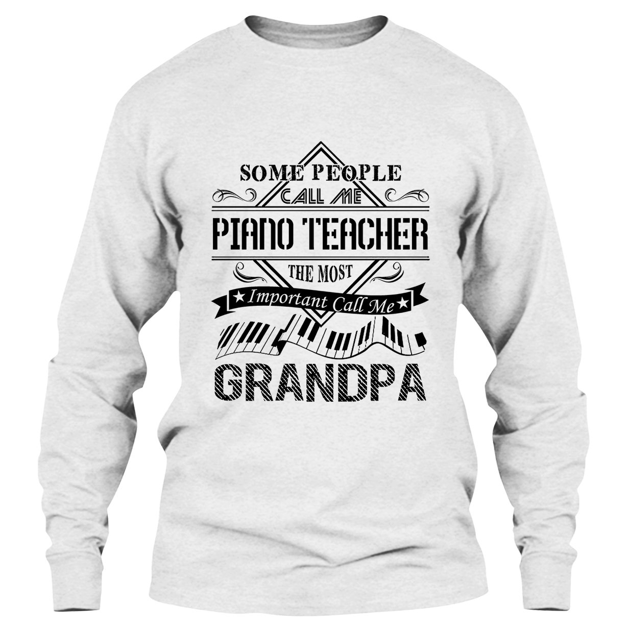Piano Teacher T-Shirt - Cool Grandpa Piano Instructor Graphic Tee for Music Lovers | Perfect for Music Lessons, Gifts & Casual Wear