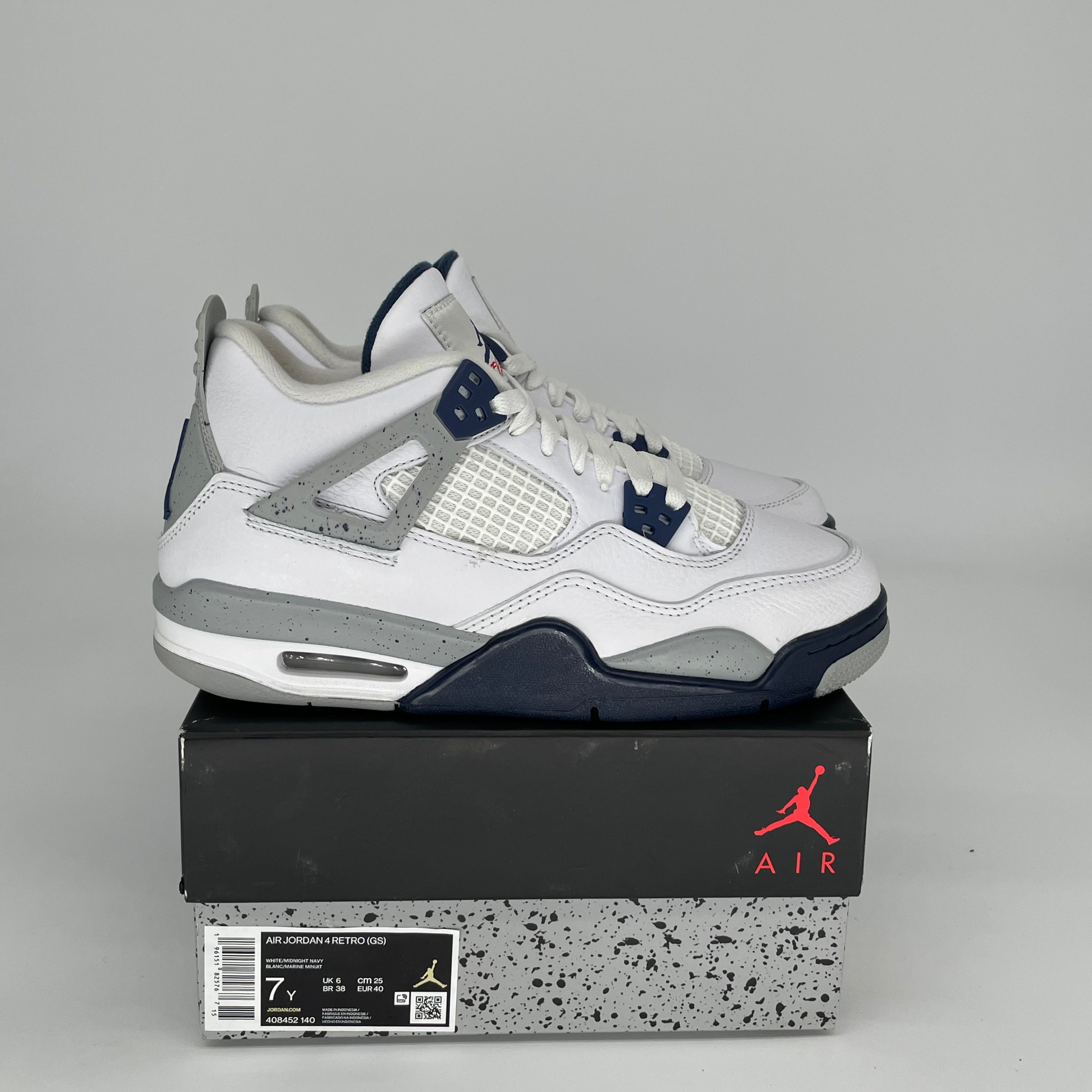 **Air Jordan 4 Midnight Navy Size 7Y (408452-140) – Men's & Kids' Basketball Sneakers for Casual & Streetwear Style**