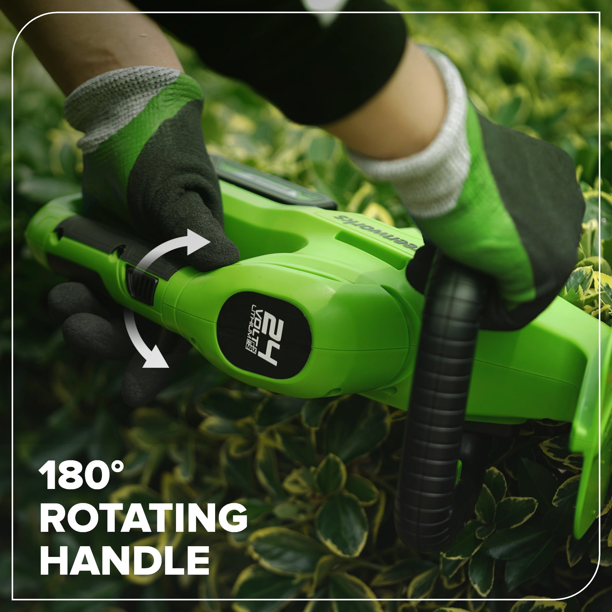 24V 22-Inch Cordless Battery Hedge Trimmer 2800 SPM with 4.0Ah USB Battery & Charger - Perfect for Lawn Care, Garden Trimming, and Landscaping