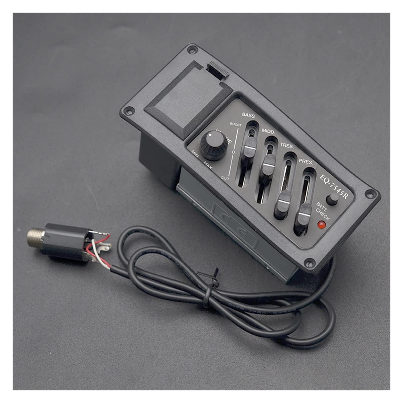 4 Band Guitar Equalizer & Preamp Amplifier for Acoustic Guitar Pickups - No Endpin Cover | Perfect for Live Performances & Studio Recording
