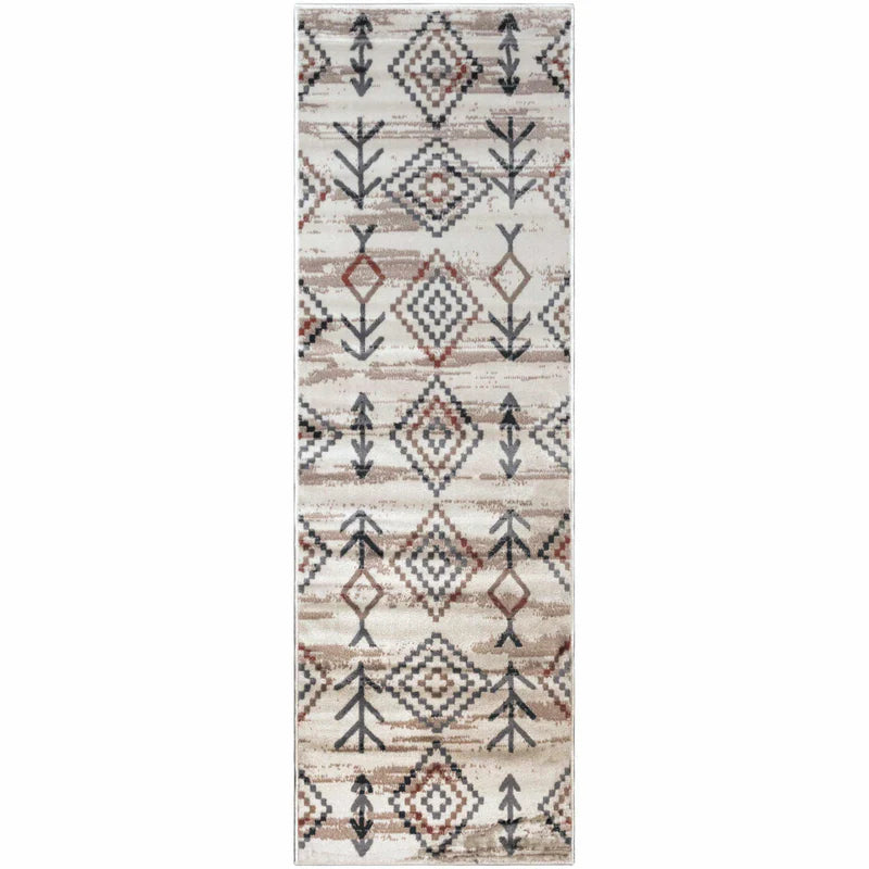 Southwestern Geometric Tribal Indoor Area Rug & Runner - Handmade Boho Chic Decor for Living Room, Bedroom, or Entryway