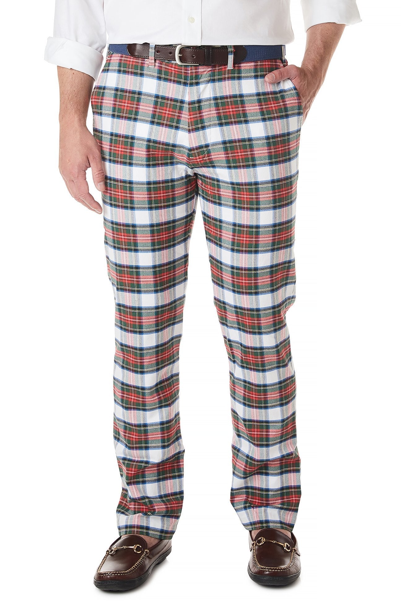 Harbor Pant Stretch Twill Dress - Stewart Tartan Plaid Women's Casual Dress for Office, Travel & Everyday Wear