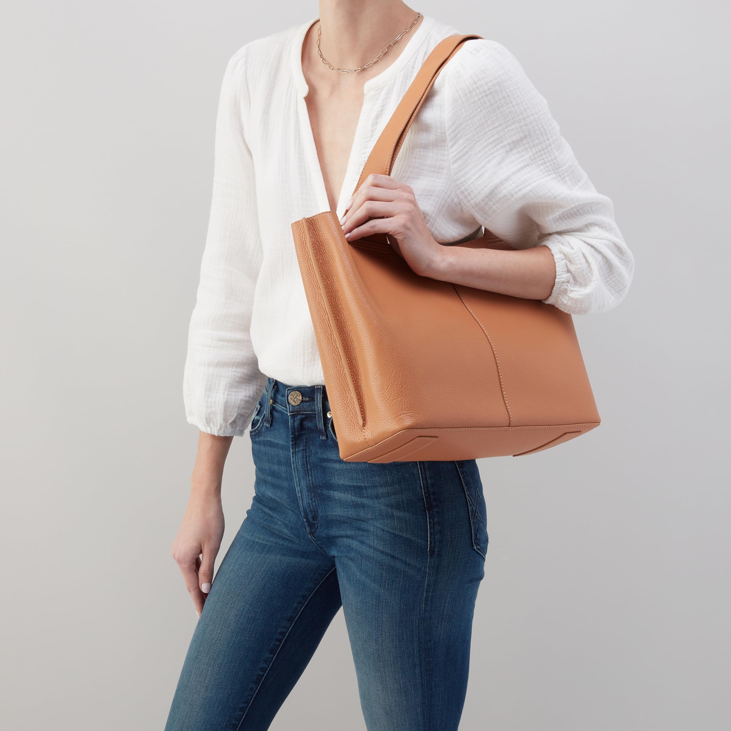 HOBO Vida Genuine Leather Tote Bag for Women - Stylish & Spacious Handbag for Work, Travel & Everyday Use