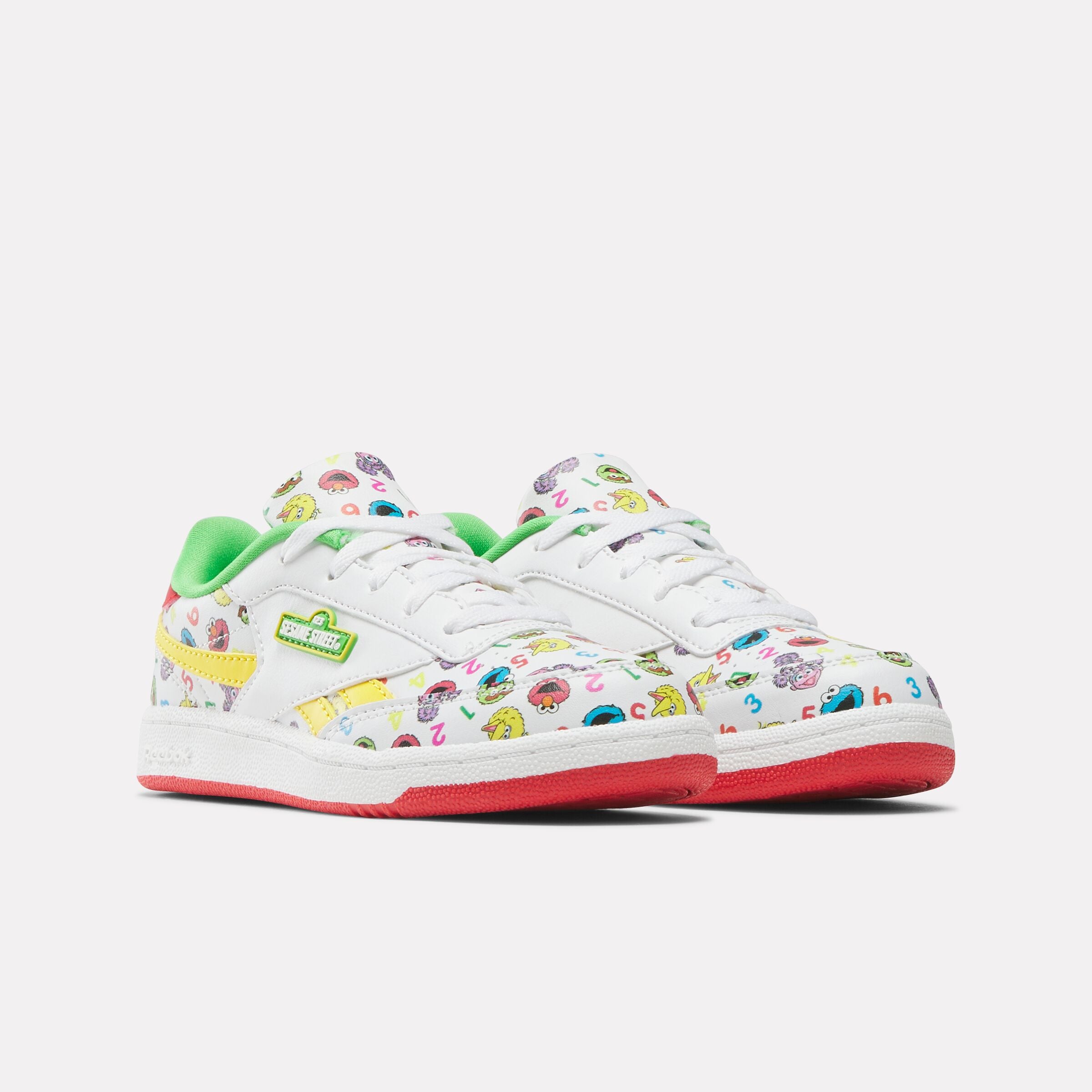 Reebok X Sesame Street Club C Revenge Sneakers - White/Green/Yellow Unisex Casual Shoes for Men & Women | Streetwear Fashion & Everyday Comfort
