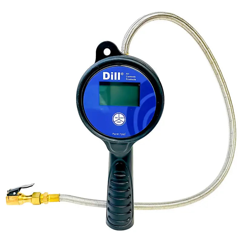 Dill 2ft Digital Tire Inflator Gauge (170 PSI) - Accurate Air Pressure Measurement for Cars, Bikes & Sports Equipment - Perfect for Road Trips, Cycling & Outdoor Adventures