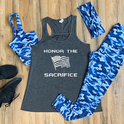 Honor The Sacrifice T-Shirt - Patriotic Military Appreciation Shirt for Veterans & Active Duty - Perfect for Memorial Day, Veterans Day & Military Events