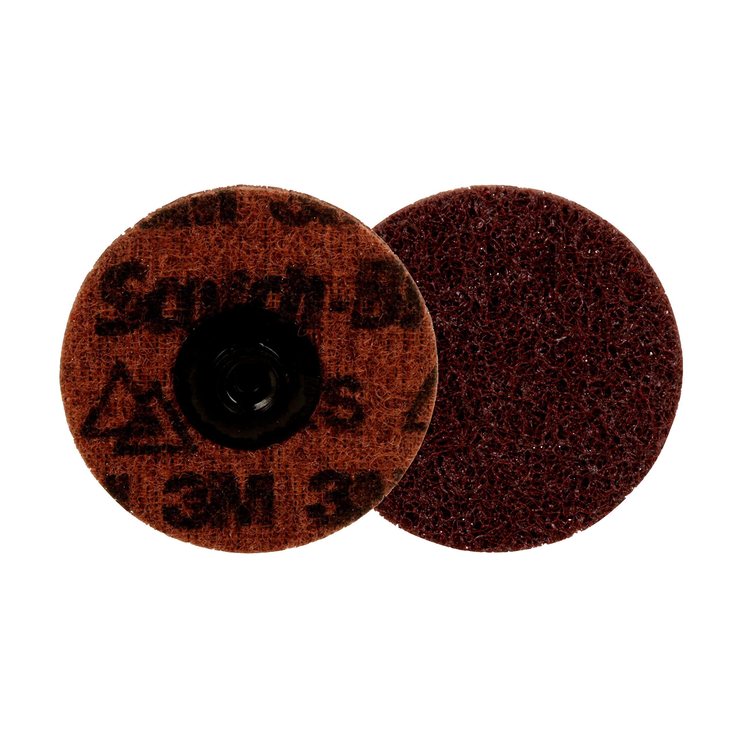 Scotch-Brite Precision Surface Conditioning Disc - Roloc TS Extra Coarse Ceramic Nonwoven Fiber - 3 Inch - 25/Inner Pack, 100/Case - Easy Change Dispenser Pack for Metal Finishing, Automotive Repair & Woodworking