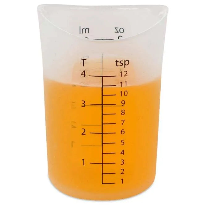 Flex it Mini Measuring Cup - 2oz/60ml Silicone Squeeze Cup for Cooking, Baking, Medicine & Crafts - Dishwasher Safe, BPA Free (Great for Liquid Ingredients, Essential Oils & DIY Projects)
