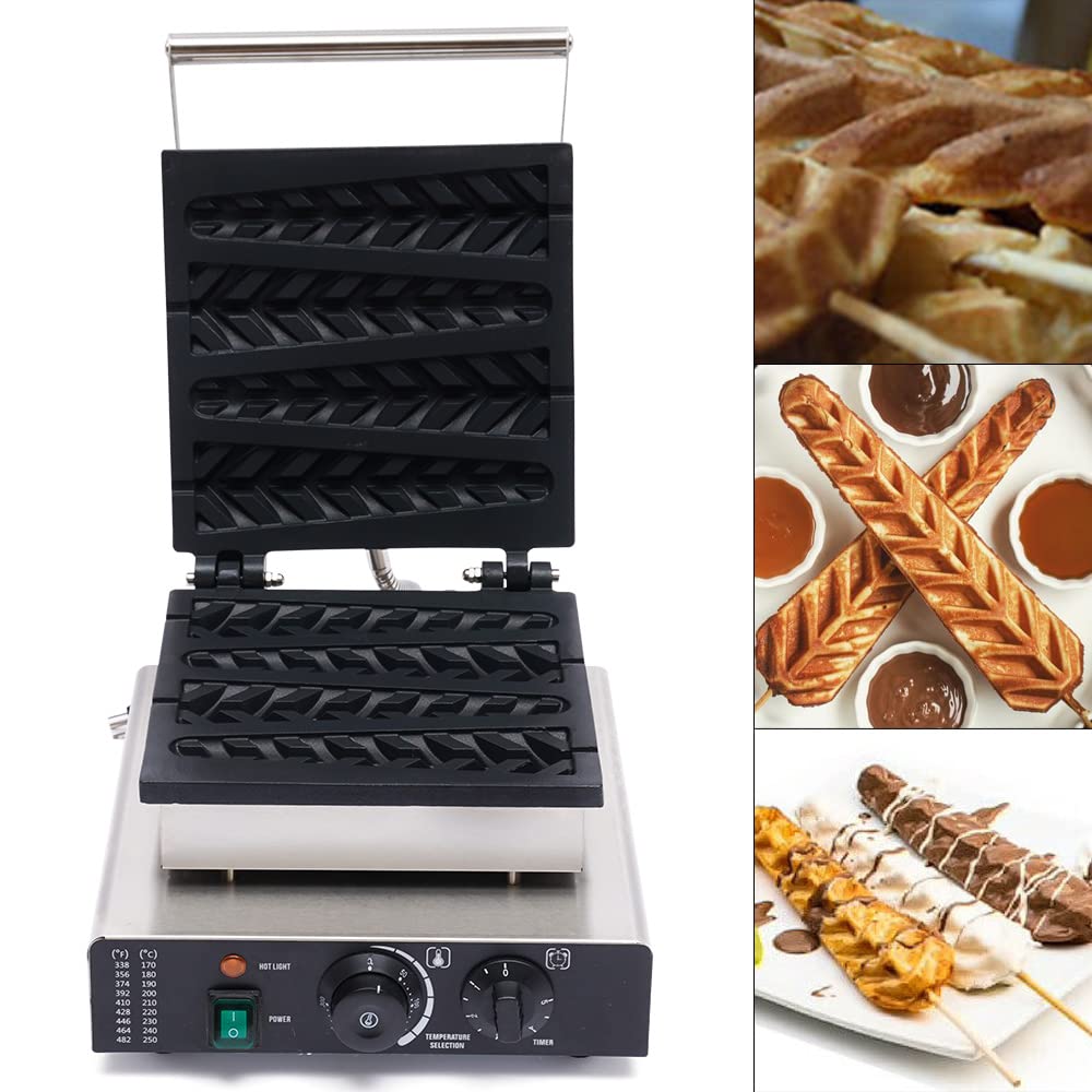 DNYSYSJ Commercial Electric Waffle Stick Maker - Nonstick 4/6 Corn Dog Waffle Machine for Home & Business - Perfect for Breakfast, Snacks, Parties, and Food Trucks