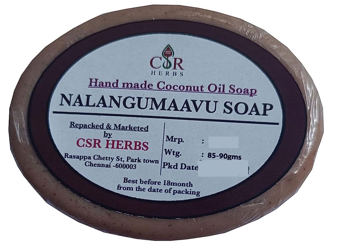 Saara HERBAL FRESH Handmade Natural Soap Bar - Multani Mitti & Nalangumavu Combo, 180g (2 x 90g) | Organic, Chemical-Free, Vegan Bath Soap for Sensitive Skin & Daily Cleansing | Perfect for Spa Day, Gift Sets & Eco-Friendly Home Use