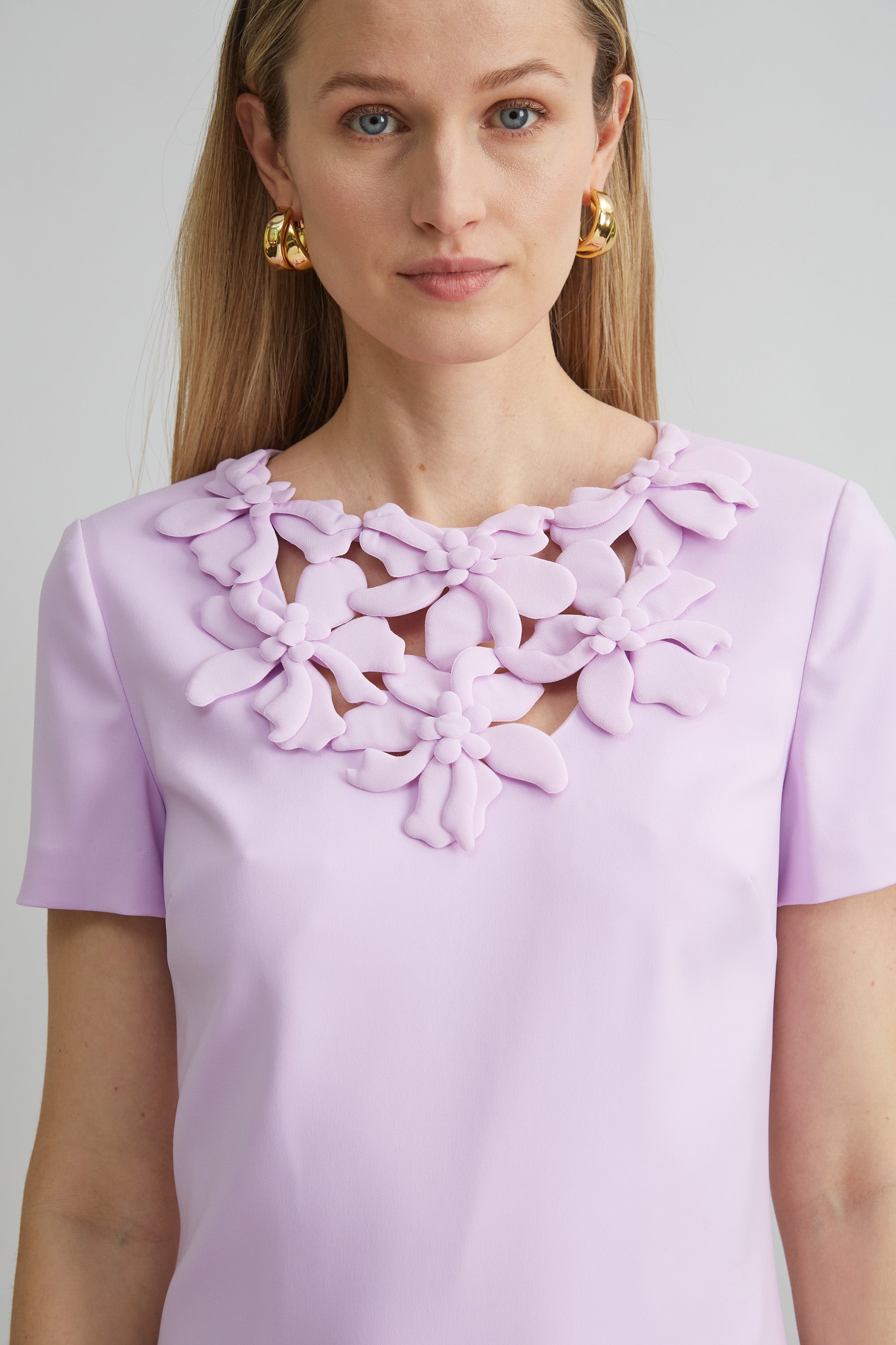 Floral Applique Short Sleeve Summer Dress for Women - Casual Boho Chic Outfit for Beach, Party & Vacation