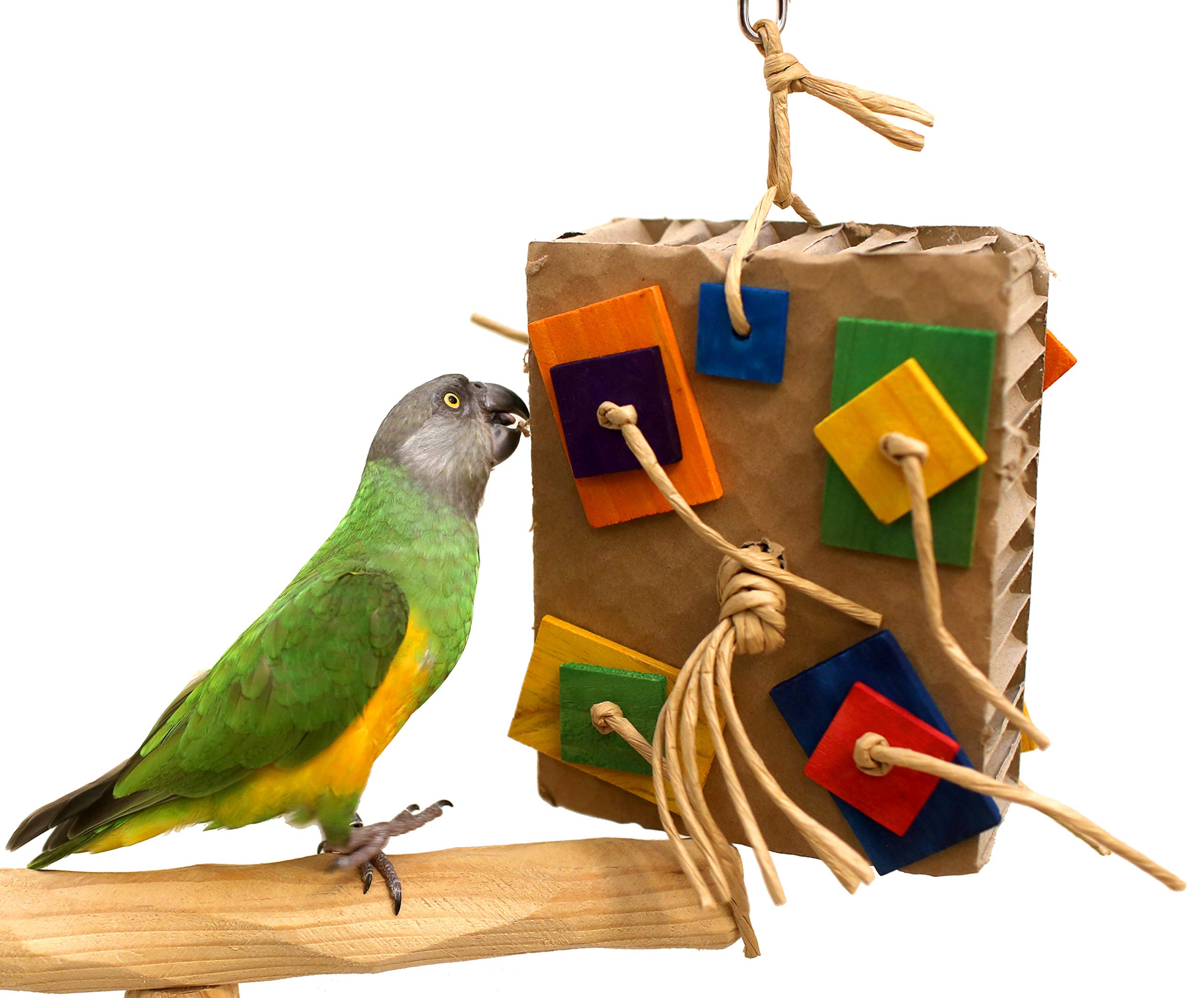 Eco-Friendly Cardboard Shredding Toy for Parrots - Small/Medium/Large Size Options | Bird Enrichment Activity & Cage Accessory