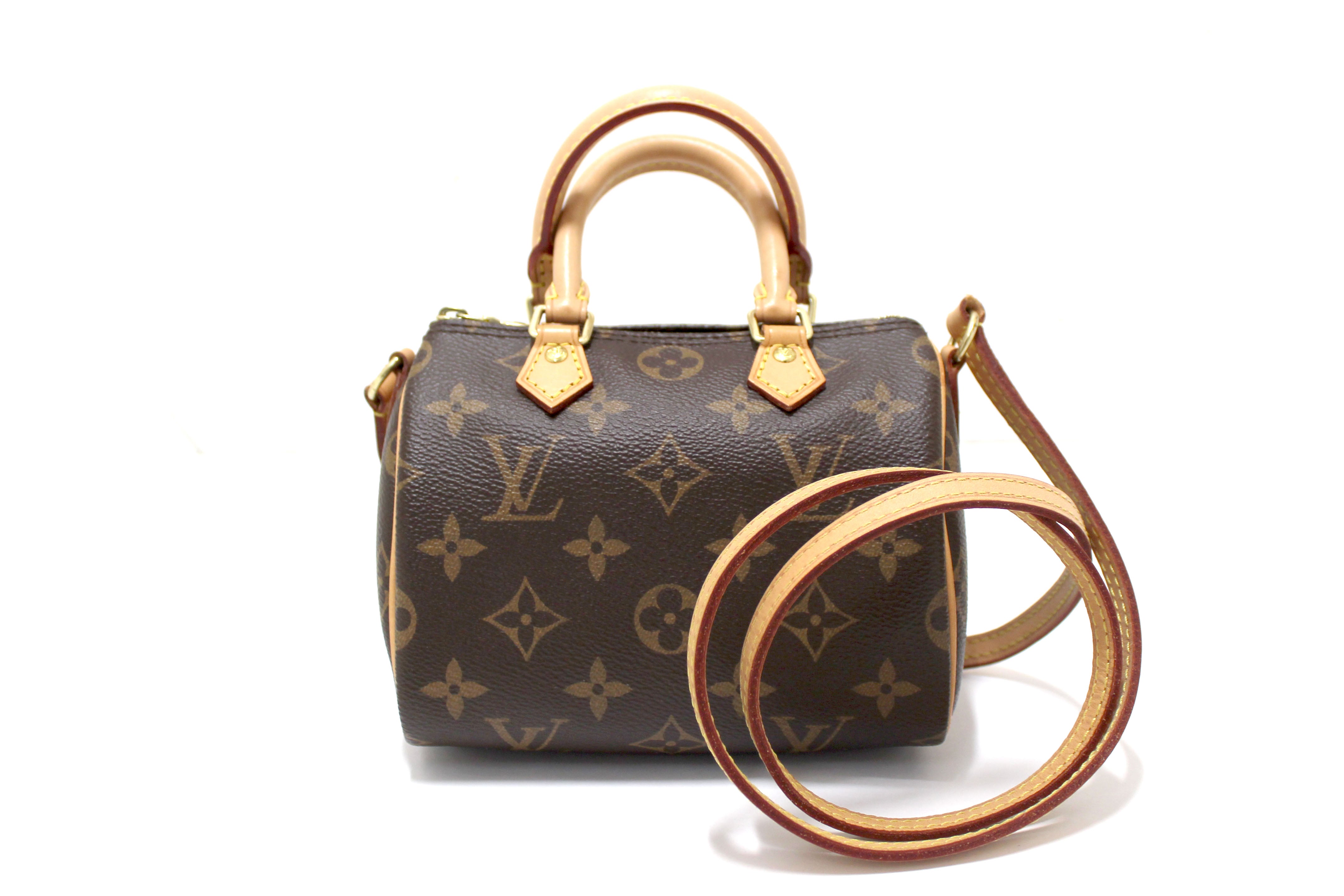 Authentic Louis Vuitton Monogram Nano Speedy Crossbody Bag - Luxury Designer Handbag for Women, Perfect for Everyday Use, Travel & Special Occasions