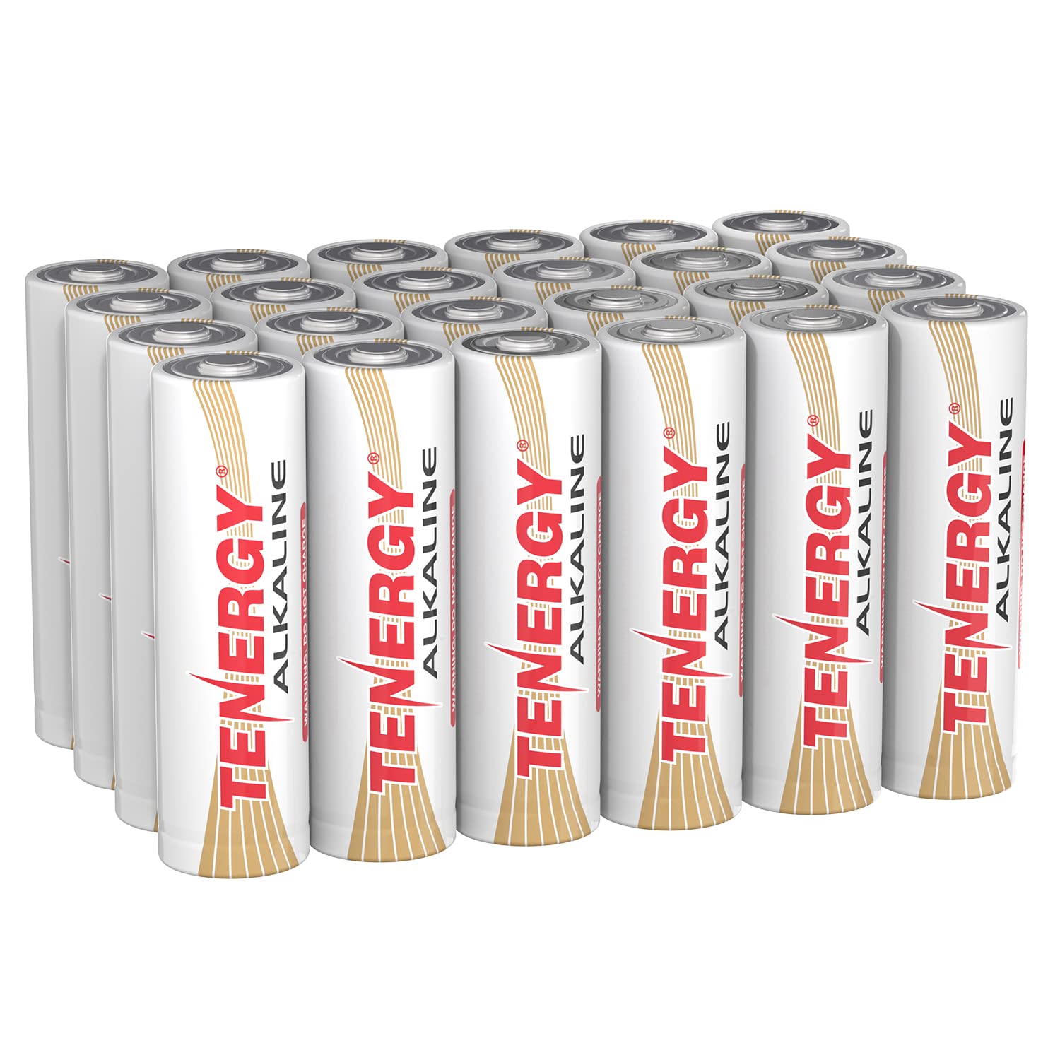Tenergy 1.5V AA Alkaline Batteries (24 Pack) - Long-Lasting Non-Rechargeable Power for Clocks, Remote Controls, Toys & Electronics - Perfect for Home, Office & Emergency Use