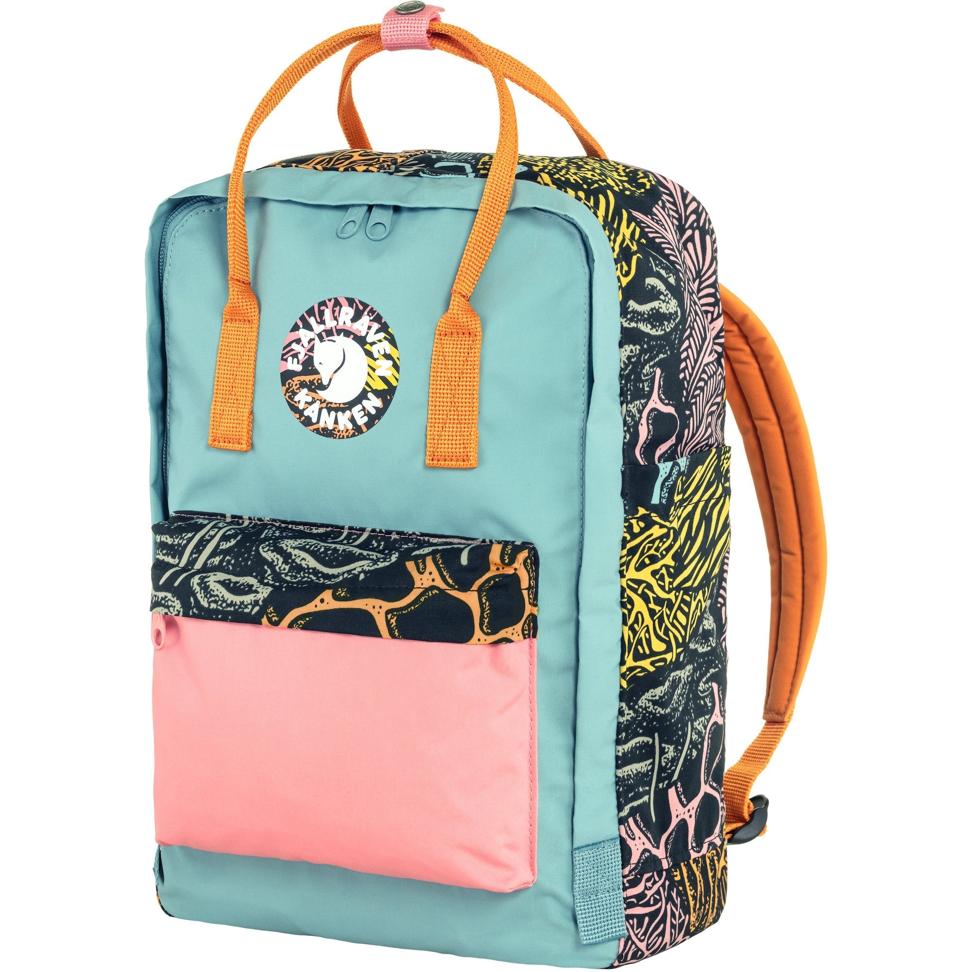 Fjallraven Kanken Art Plus Backpack - Waterproof 16L Laptop Backpack for Women & Men, Durable Travel Daypack for Hiking, School & Work (Woodlands Green)