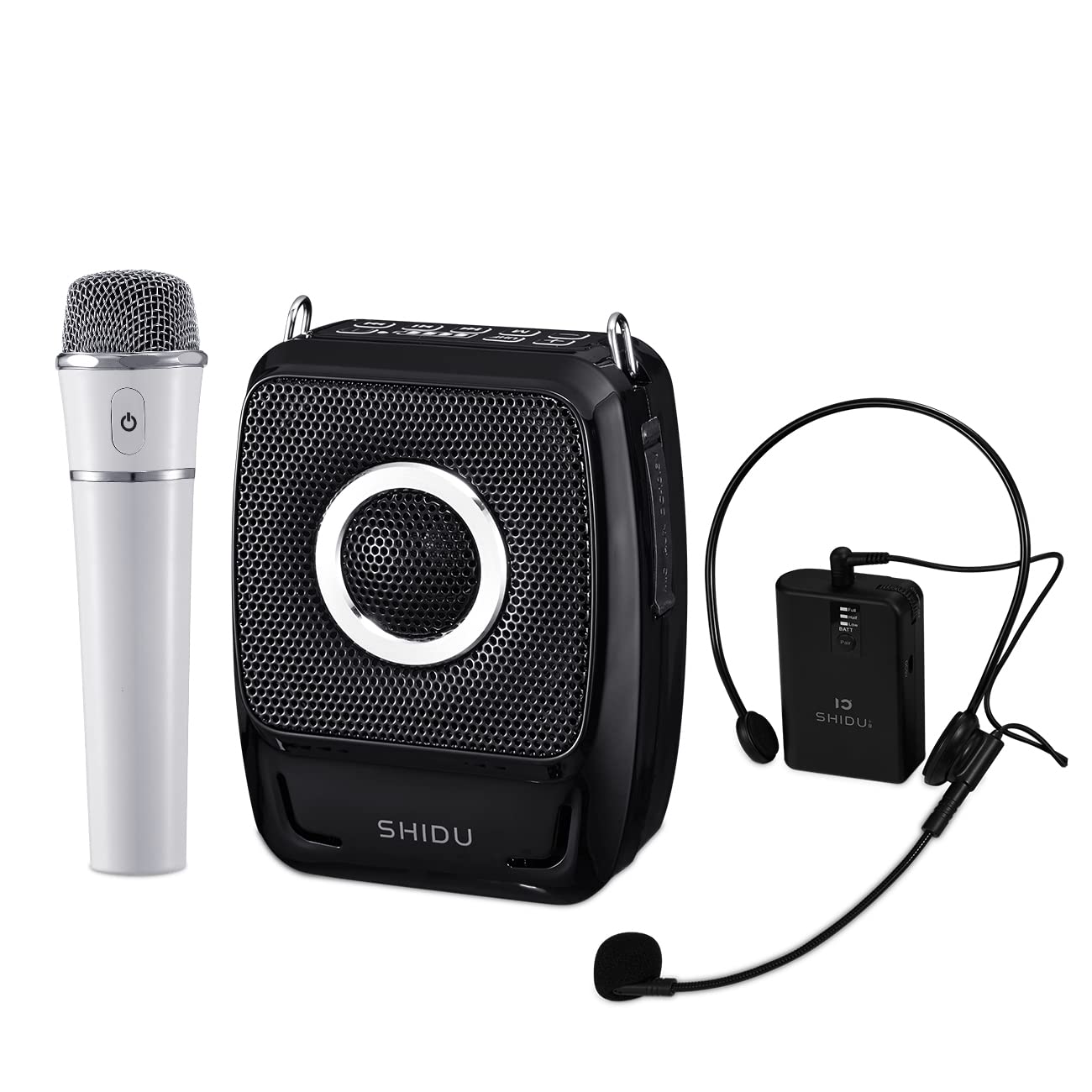 25W Rechargeable Wireless Voice Amplifier with Dual Microphones - Portable Bluetooth 5.0 PA Speaker System for Teachers, Tour Guides, Meetings, Training, Weddings & Karaoke - Ideal for Outdoor Events, Classroom Teaching, Public Speaking and Group Activities