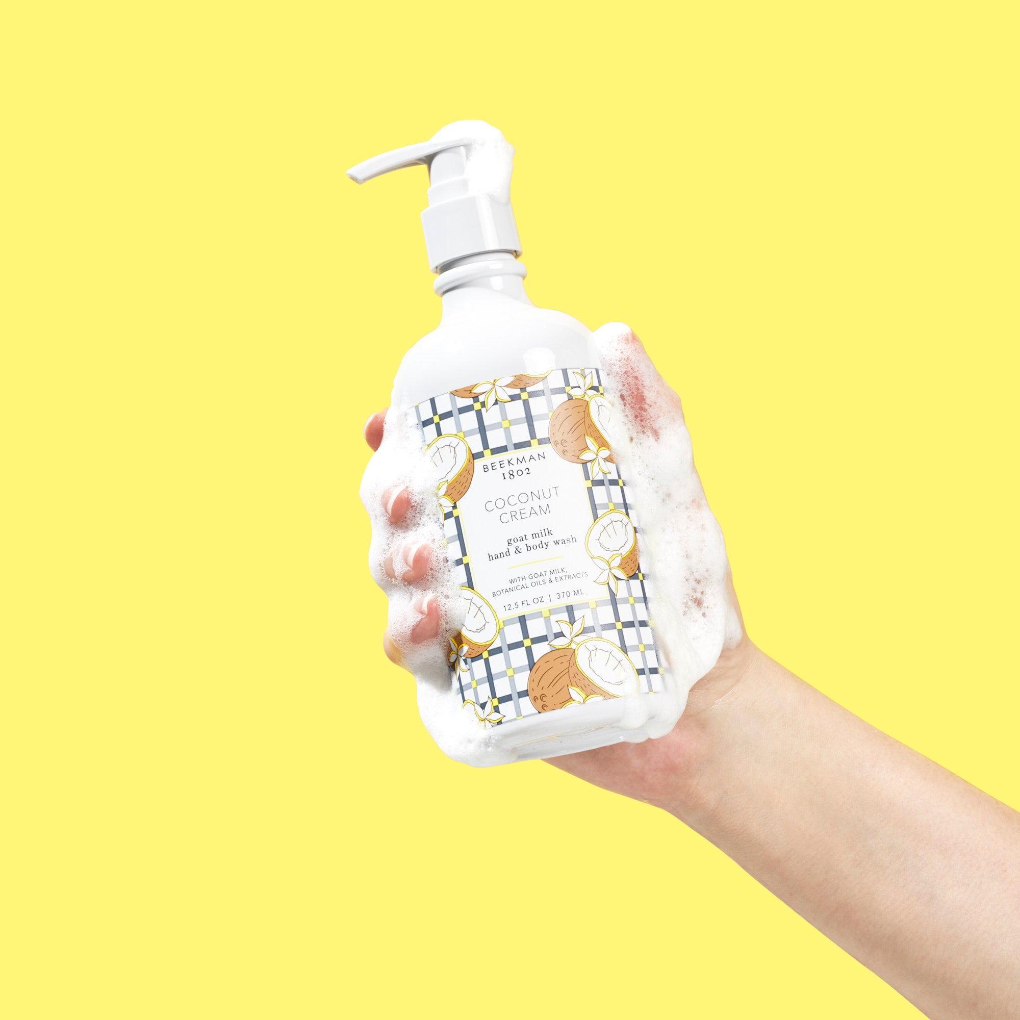 Organic Coconut Cream Hand & Body Wash - Moisturizing & Nourishing for Dry Skin - Perfect for Spa Day, Relaxing Bath & Daily Shower Routine
