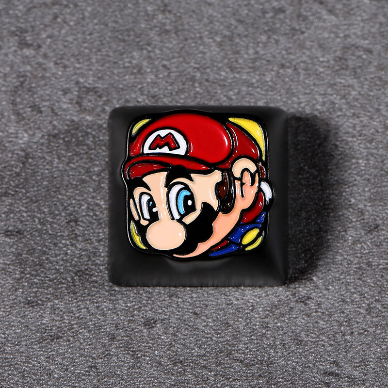 Super Mario Aluminum Artisan Keycaps for Mechanical Keyboards - Perfect for Gaming, Typing & Custom Keyboard Builds